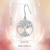 925 Silver Tree of Life Drop Earring Celtics Tree Jewelry CYE095