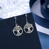 925 Silver Tree of Life Drop Earring Celtics Tree Jewelry CYE095