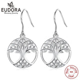 925 Silver Tree of Life Drop Earring Celtics Tree Jewelry CYE095