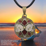 Enamel Harmony Ball Pendant Necklace Colorful Chime Ball Jewelry B337-4