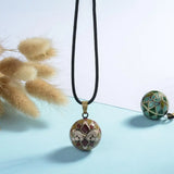 Enamel Harmony Ball Pendant Necklace Colorful Chime Ball Jewelry B337-4