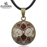 Enamel Harmony Ball Pendant Necklace Colorful Chime Ball Jewelry B337-4