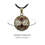 Enamel Harmony Ball Pendant Necklace Colorful Chime Ball Jewelry B337-4