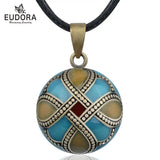 Enamel Harmony Ball Pendant Pregnancy Necklace with 3 Wishing Balls