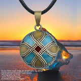 Enamel Harmony Ball Pendant Pregnancy Necklace with 3 Wishing Balls