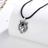 Wolf Head Pendant Necklace Vintage Punk Animal Jewelry