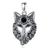 Wolf Head Pendant Necklace Vintage Punk Animal Jewelry