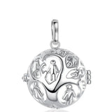 Family Tree Locket Cage Pendant Necklace Harmony Ball Jewelry