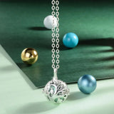 Family Tree Locket Cage Pendant Necklace Harmony Ball Jewelry