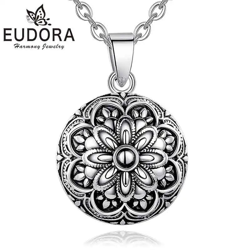 Harmony Pregnancy Ball Necklace Flower Pendant Vintage Jewelry
