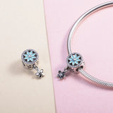 925 Silver Green Crystal Beads CZ Charms for Bracelet DIY