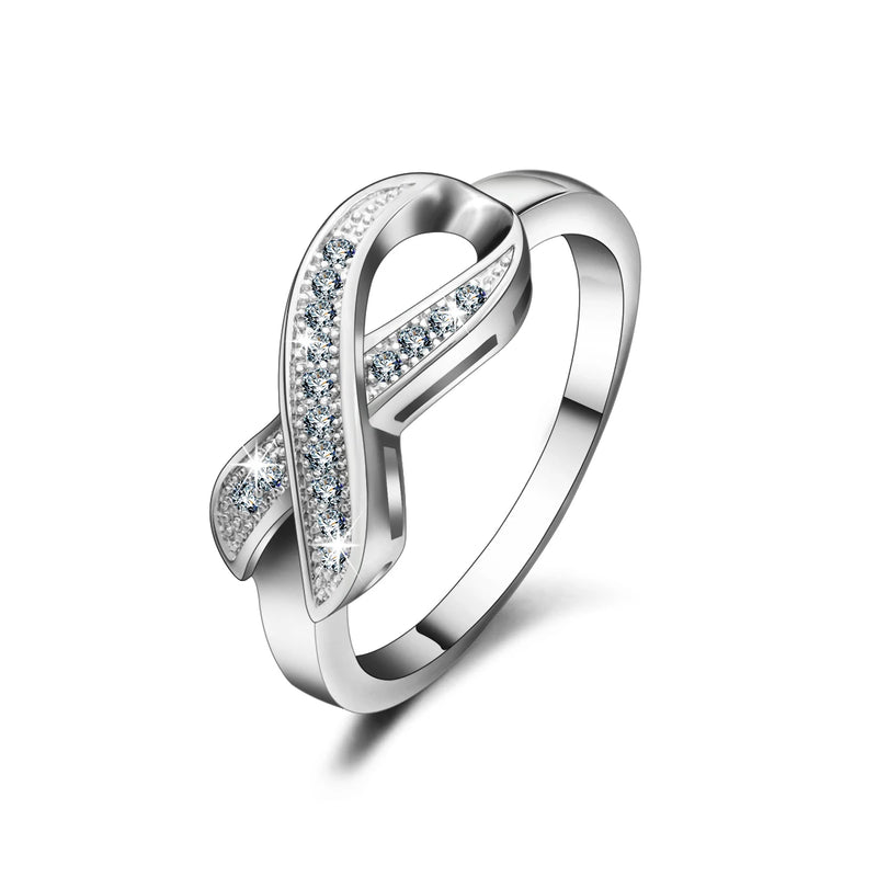 Crystal Wedding Ring for Women Bridal Gift Engagement Ring