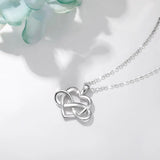 Sterling Silver Infinite Love Heart Pendant Necklace