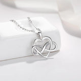 Sterling Silver Infinite Love Heart Pendant Necklace