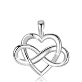 Sterling Silver Infinite Love Heart Pendant Necklace