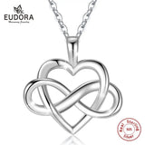 Sterling Silver Infinite Love Heart Pendant Necklace