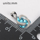 925 Silver Wedding Pendant with Light Cubic Zirconia