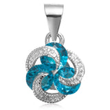 925 Silver Wedding Pendant with Light Cubic Zirconia