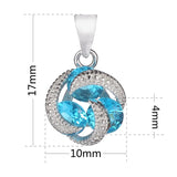 925 Silver Wedding Pendant with Light Cubic Zirconia