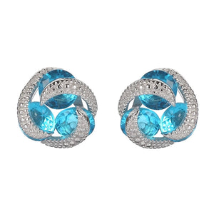 925 Silver Wedding Earrings Light Cubic Zirconia S-3738