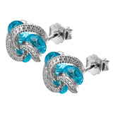 925 Silver Wedding Earrings Light Cubic Zirconia S-3738