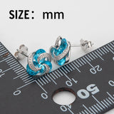 925 Silver Wedding Earrings Light Cubic Zirconia S-3738