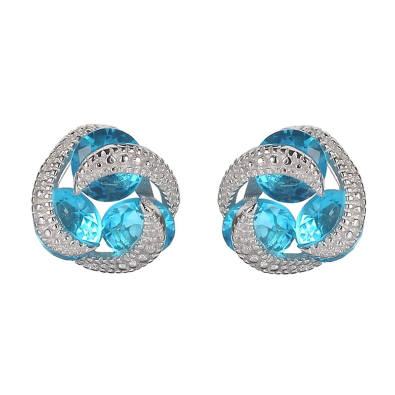 925 Silver Wedding Earrings Light Cubic Zirconia S-3738