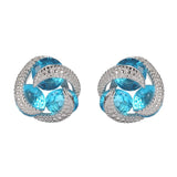 925 Silver Wedding Earrings Light Cubic Zirconia S-3738