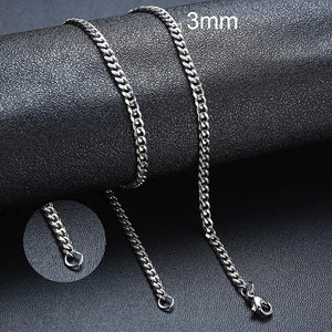 Eun Ho Stainless Steel Chain Long Hip Hop Necklace Silver Choker