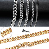 Eun Ho Stainless Steel Chain Long Hip Hop Necklace Silver Choker