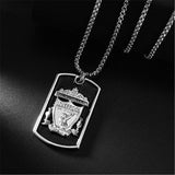 Titanium Steel Hip Hop Necklace Football Shield Pendant Logo Accessories