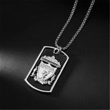 Titanium Steel Hip Hop Necklace Football Shield Pendant Logo Accessories