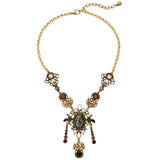 Vintage Resin Gem Charm Long Necklace Sweater Chain