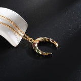 Colorful Stone Necklace Women Necklaces Jewelry Collier Femme Zk30