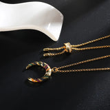 Colorful Stone Necklace Women Necklaces Jewelry Collier Femme Zk30