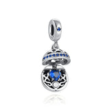 Open Close Heart Pendant Charm Beads for Women