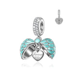 Open Close Heart Pendant Charm Beads for Women