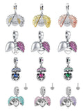 Open Close Heart Pendant Charm Beads for Women