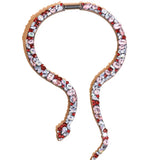 Micro-inlaid Cubic Zirconia Snake Collar Necklace
