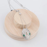 Europe America Full CZ Snake Head Pendant Chain Necklace