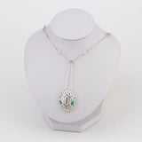 Europe America Full CZ Snake Head Pendant Chain Necklace