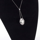 Elegant Snake Pendant Necklace with Zircon Inlay