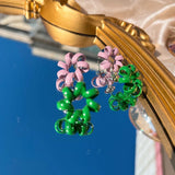 Europe America Twisted Flower Earrings For Women Top Jewelry