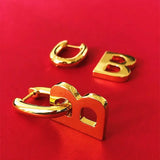 Europe America Hot Brass Letter Earrings Women Western Runway Jewelry Top Goth
