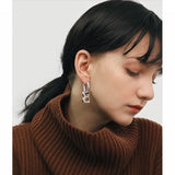 Europe America Hot Brass Letter Earrings Women Western Runway Jewelry Top Goth