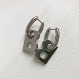 Europe America Hot Brass Letter Earrings Women Western Runway Jewelry Top Goth