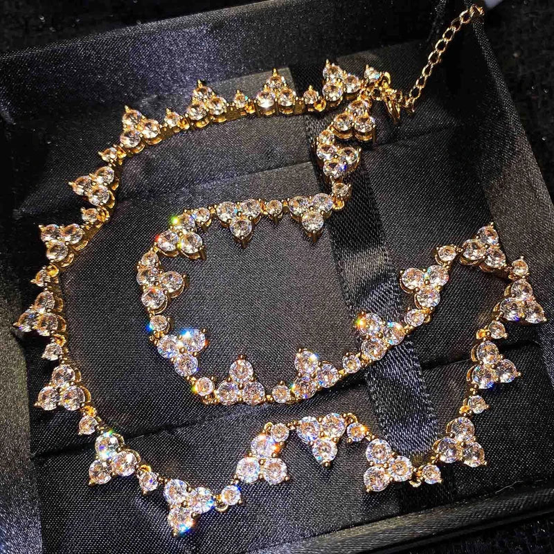 Europe America Zircon Wedding Party Necklace
