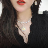 Europe America Zircon Wedding Party Necklace