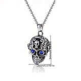 Vintage Halloween Skull Men's Necklace Hip Hop Alloy Pendant