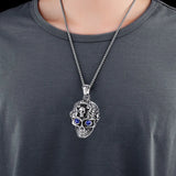 Vintage Halloween Skull Men's Necklace Hip Hop Alloy Pendant